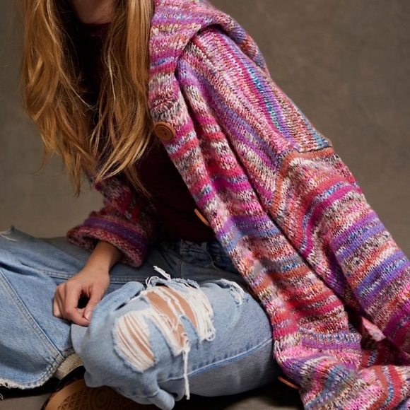 free people cloud 9 long cardigan sweater - Picture 4 of 5